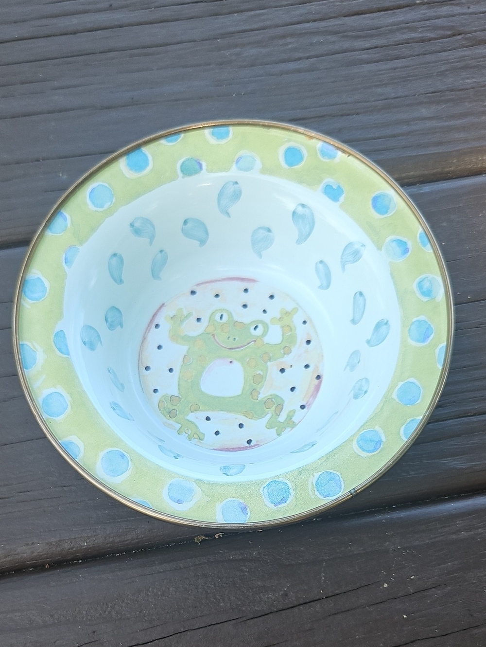 MacKenzie-Childs Frog Cereal Bowl